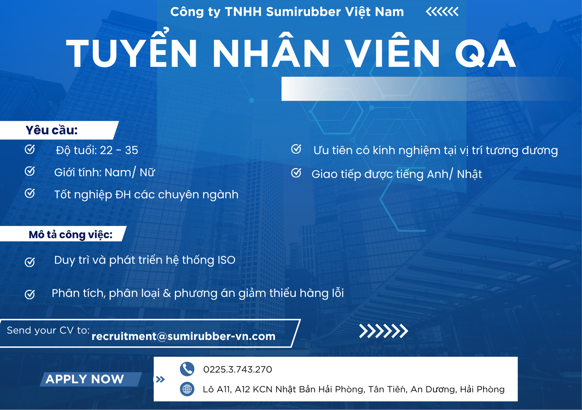 Nhân Viên Phòng Chất Lượng (QA)